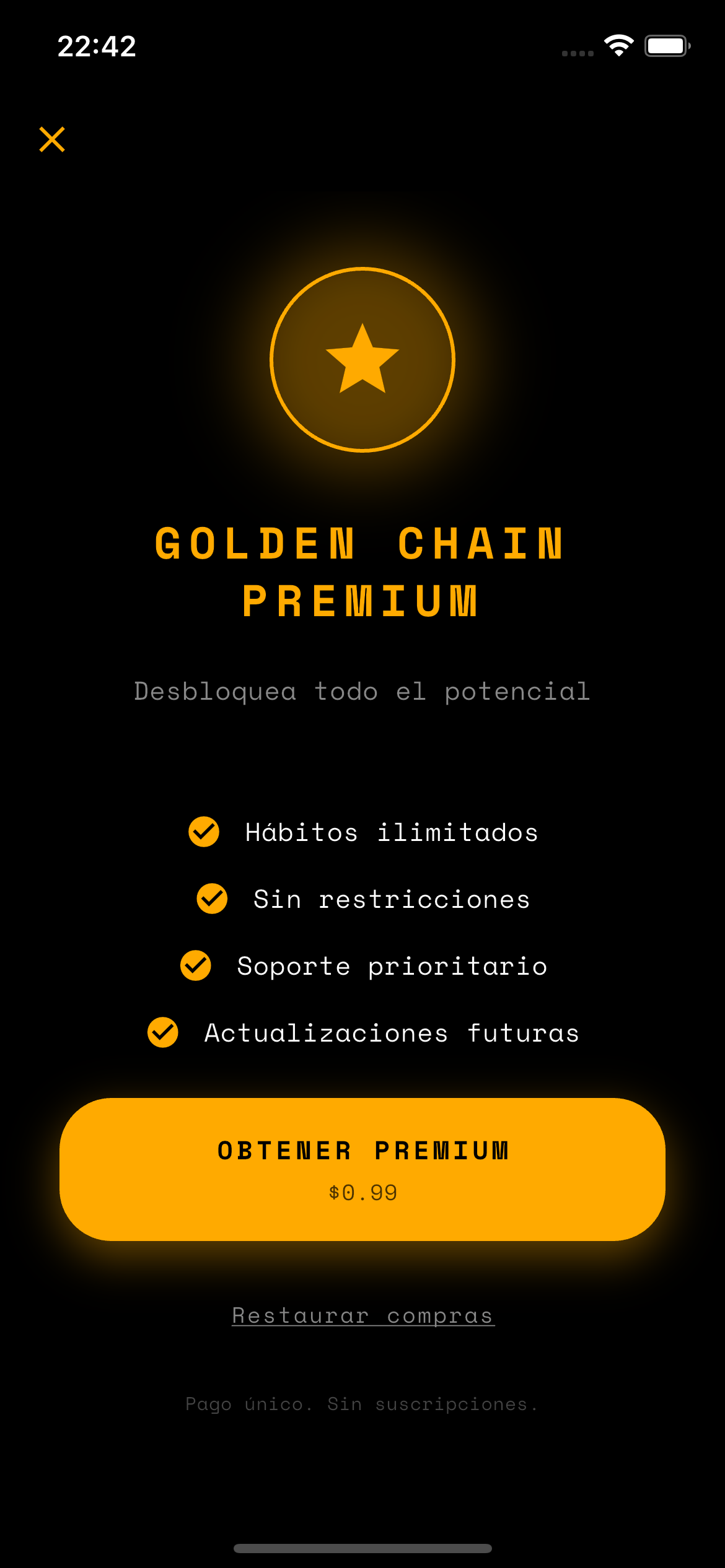 Golden Chain premium screen